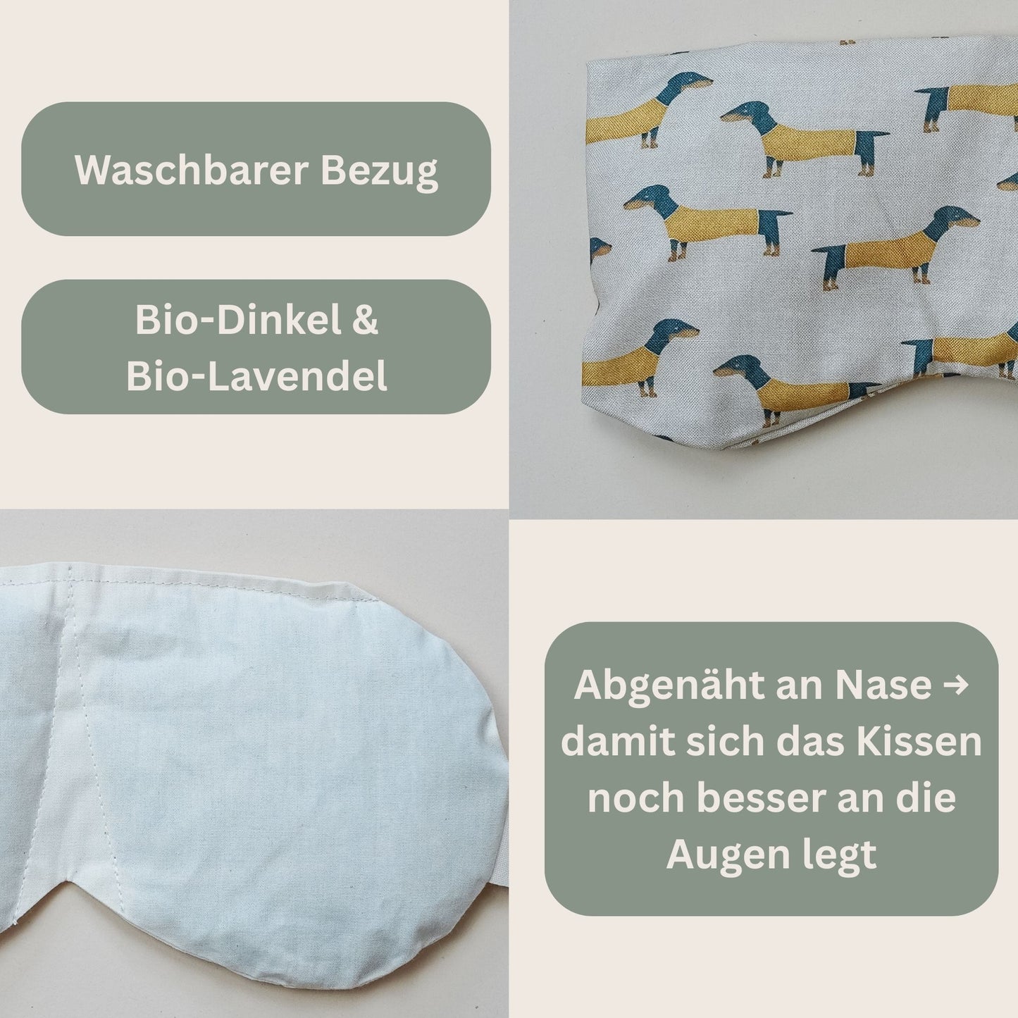 Augenkissen Lavendel Dackel