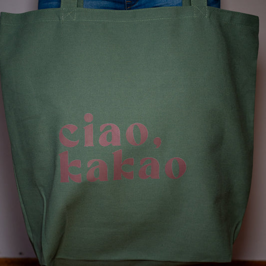 Baumwollbeutel Ciao Kakao Grün