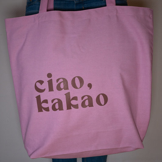 Baumwollbeutel Ciao Kakao Rosa