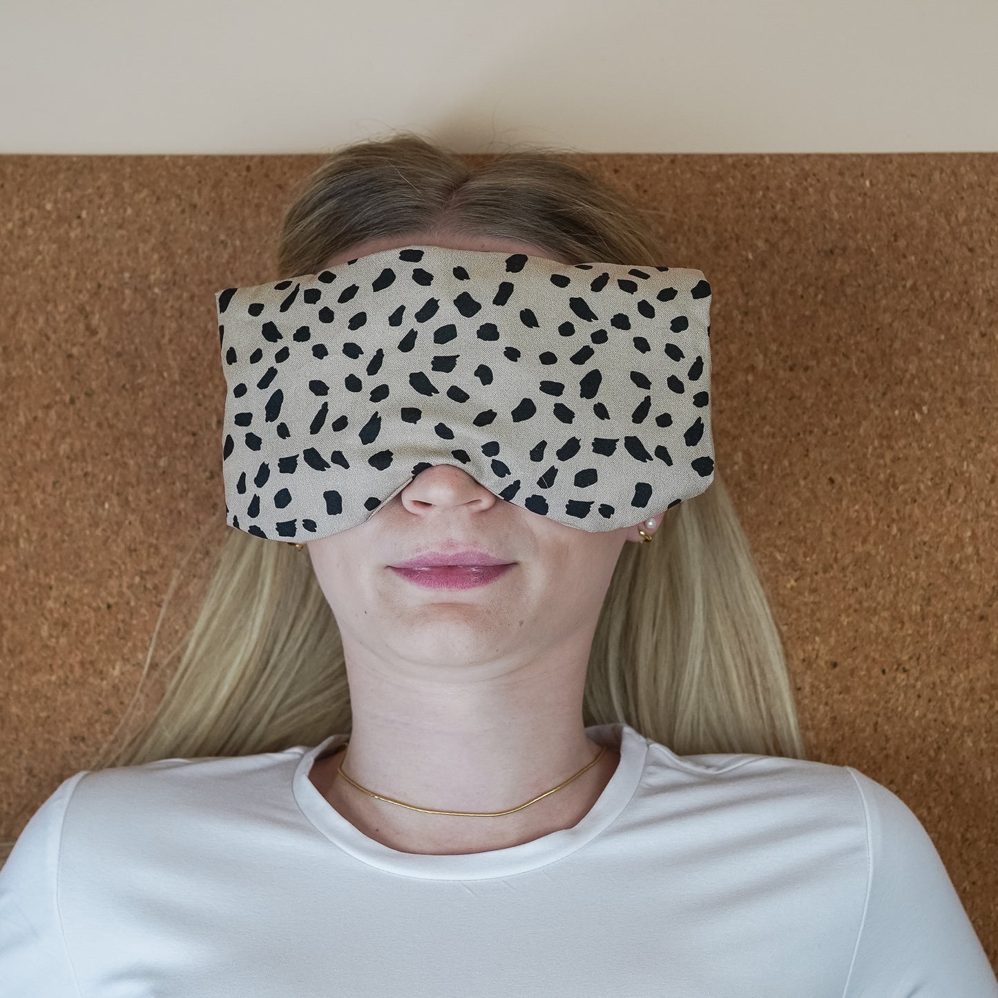 Augenkissen Lavendel Dots Coffee