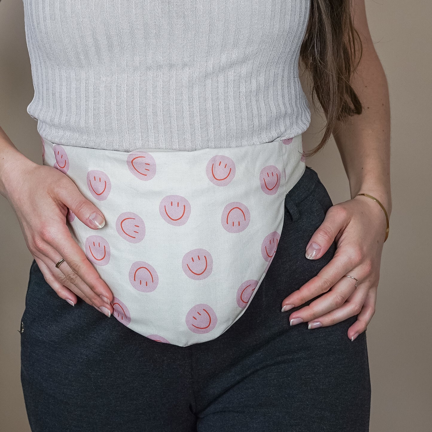 Wärmekissen Bauch Smiley Rosa